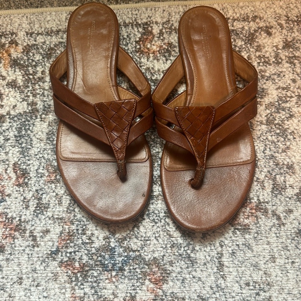 Bottega Veneta Intrecciato Weave Leather Slides